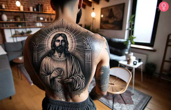 Jesus Back Tattoo