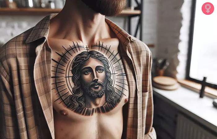 Jesus Chest Tattoo