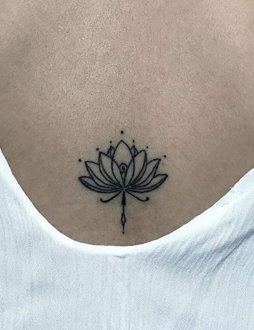 Small lotus tattoo design