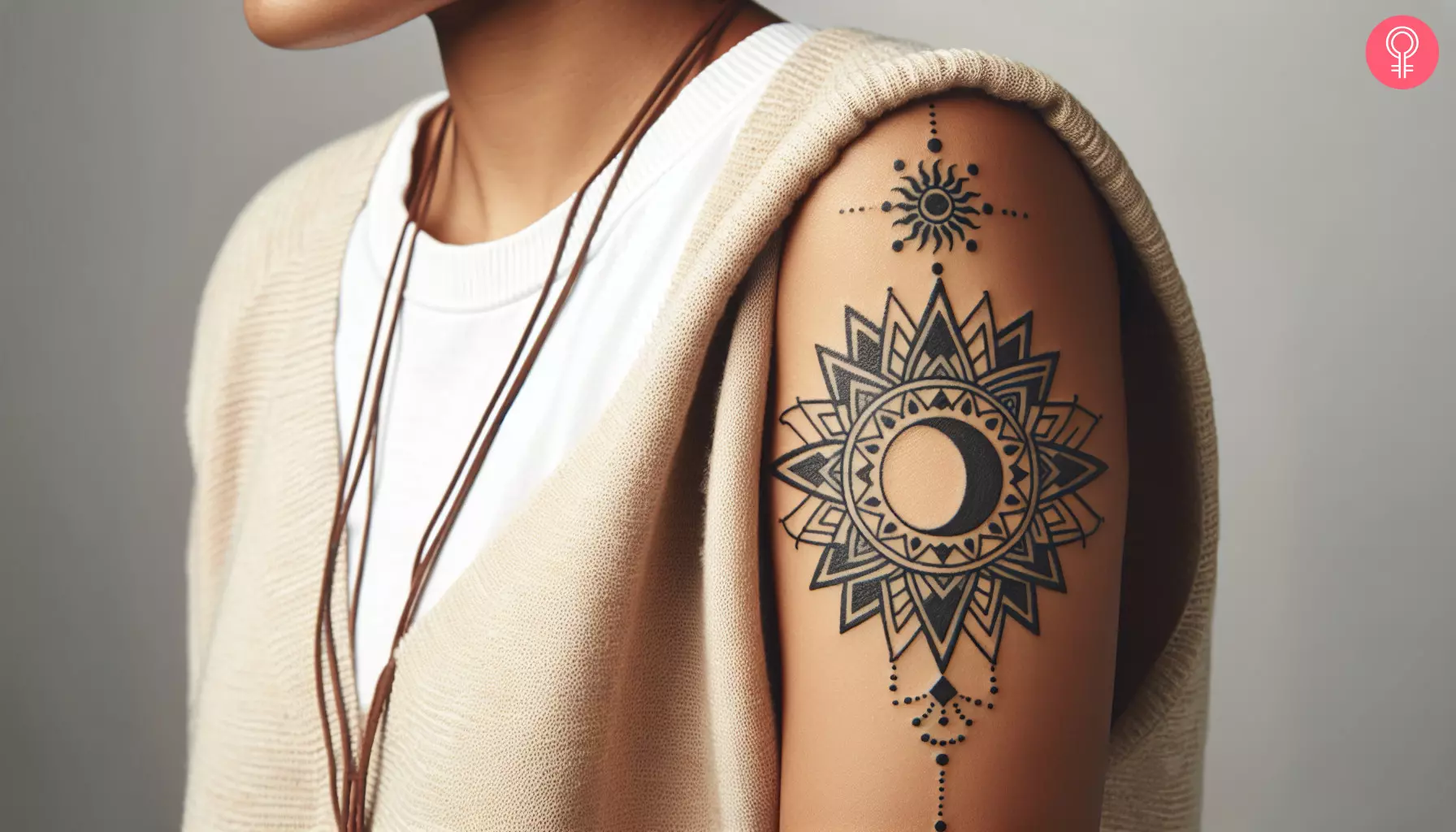 Mandala Sun And Moon Tattoo