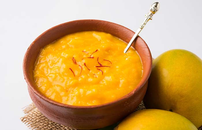 Wheat flour and mango face pack for glowing skin