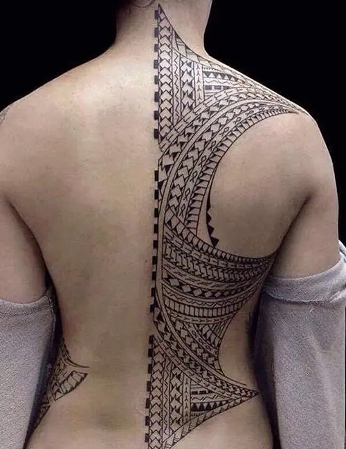 Maori tattoo design on the back
