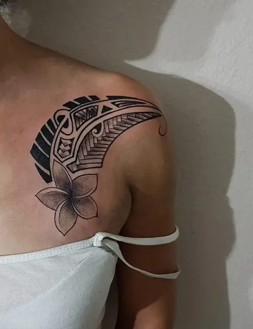 Maori tattoo design on the shoulder