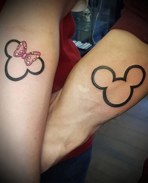Mickey and Minnie tattoo for couples