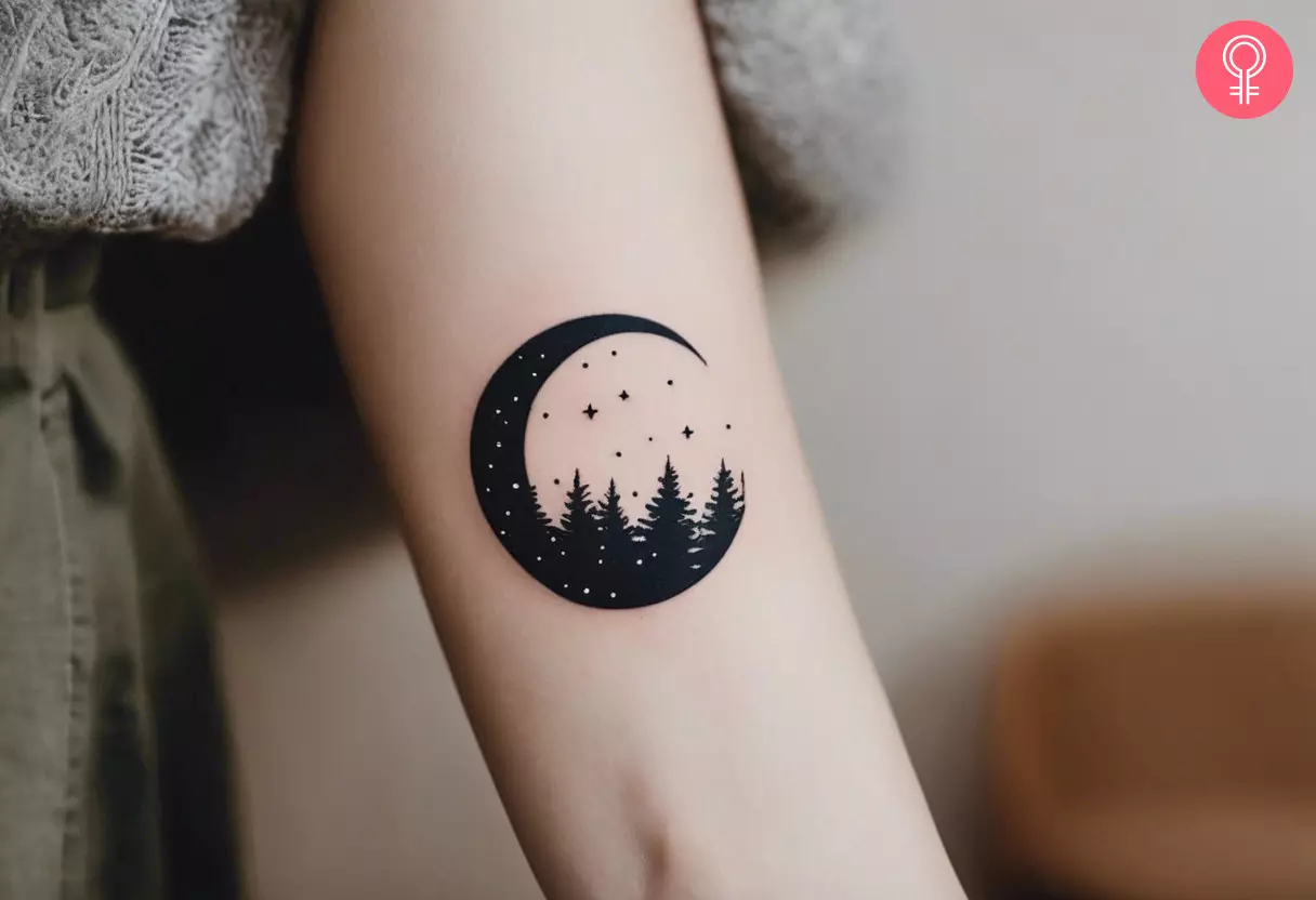 Moon Night Sky Tattoo