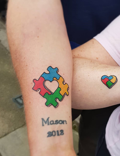 My missing piece tattoo for couples