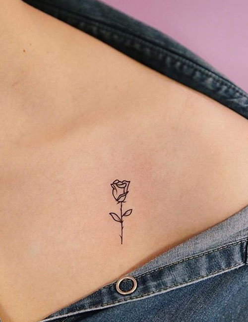Small rose tattoo design
