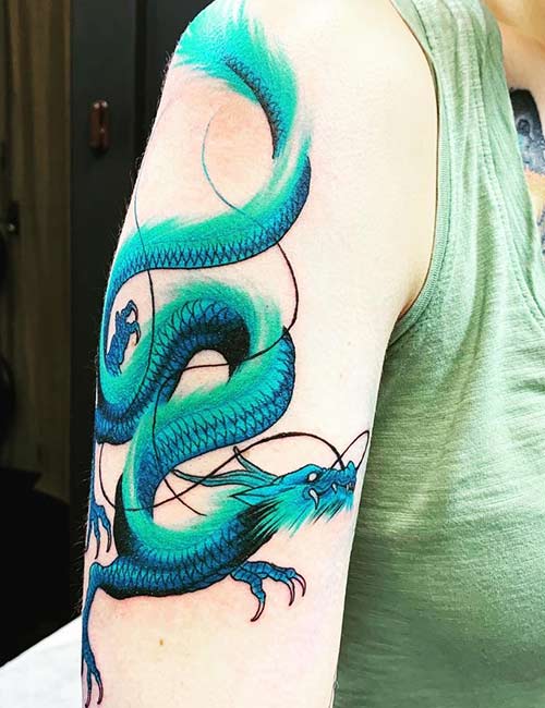 Sea dragon tattoo design