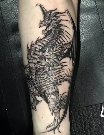 Spiked dragon tattoo design