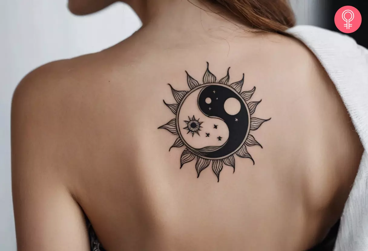 Sun And Moon Yin Yang Tattoo