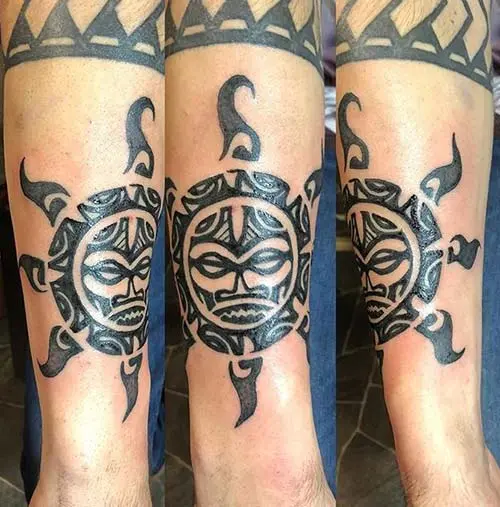 Sun Maori tattoo design