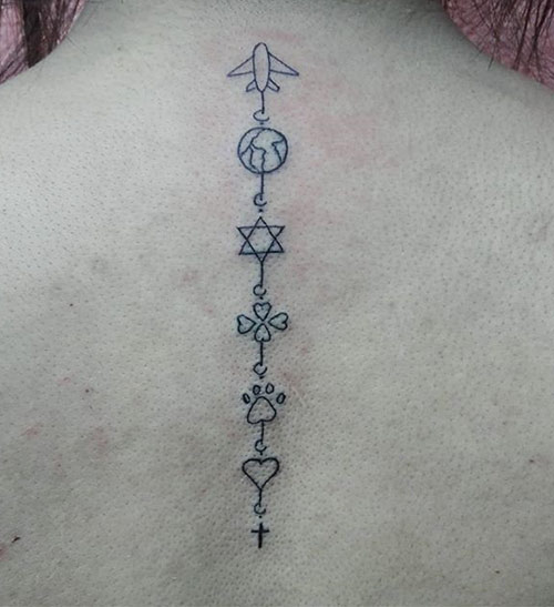 Small symbols tattoo design