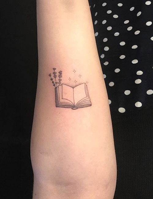 The book lover tattoo design