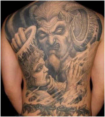 The combat devil tattoo