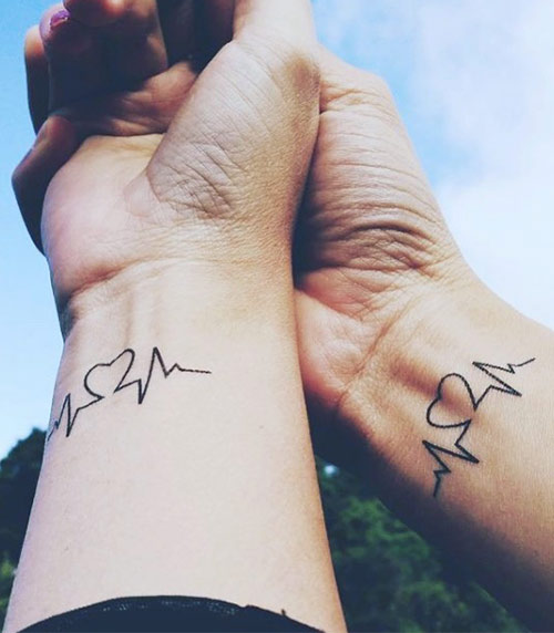 The lifeline tattoo for couples