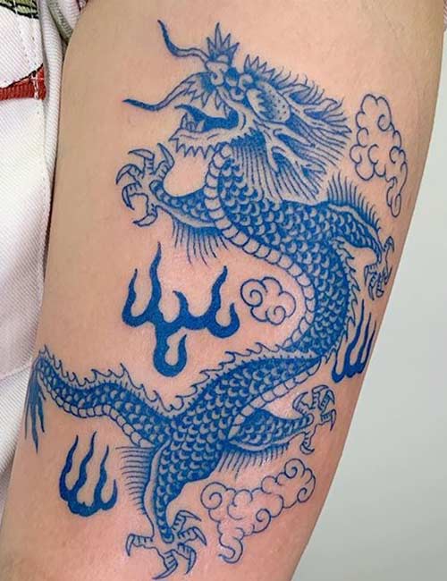 Spiritual dragon tattoo design