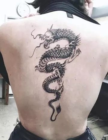Treasure dragon tattoo design