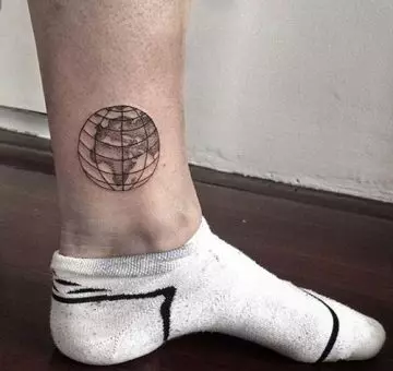 The world at your feet ankle tattoo