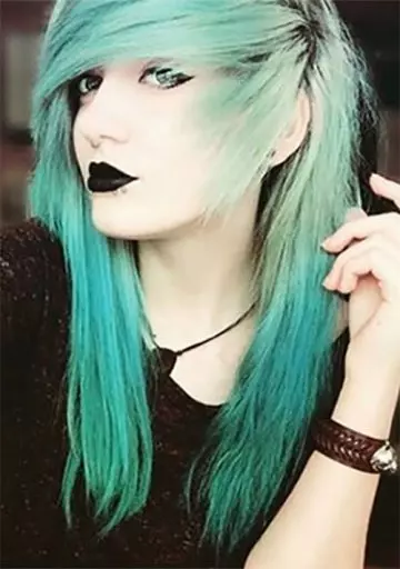 Black-green emo layers for girls