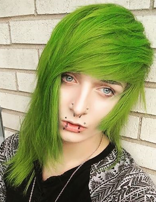 Green fairy emo hairdo for girls