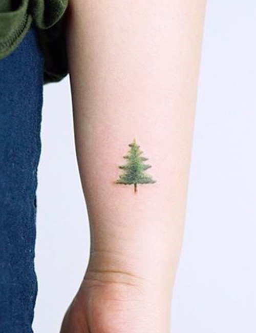 Aggregate more than 75 minimalist pine tree tattoo latest  thtantai2