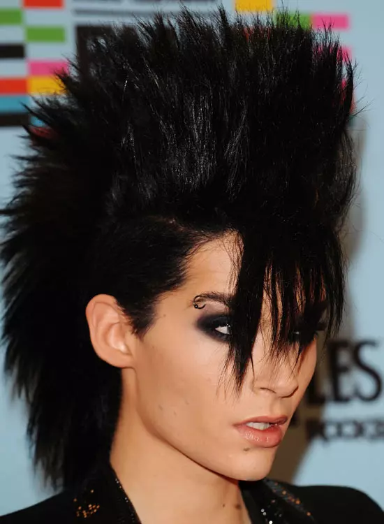 Funky voluminous straight mohawk hairstyle for girls
