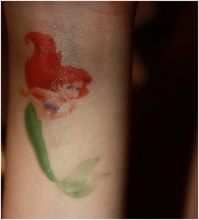 Ariel tattoo for kids