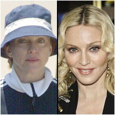 Madonna without makeup with a refreshing look