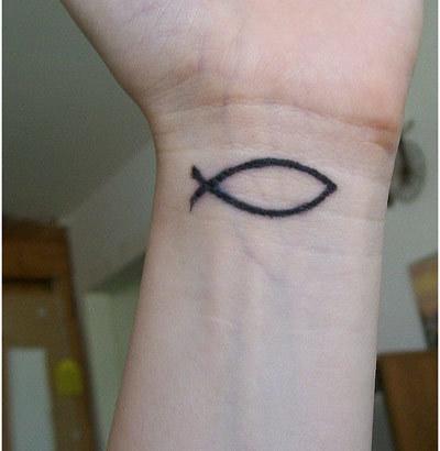 fish outline tattoo