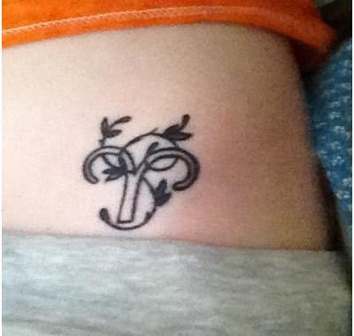 A Floral Touch To The Aries Symbol A Floral Touch To The Aries Symbol
