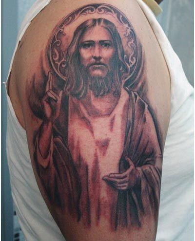 jesus halo tattoo