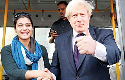 Kajol com Boris Johnson