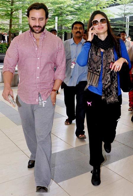 Kareena Kapoor no makeup look with Saif Ali Khan before wedding