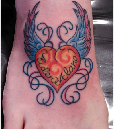 love foot tattoos