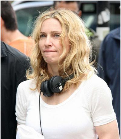Madonna without makeup on a hot summery afternoon