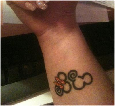 Minnie Mouse tattoo for kids