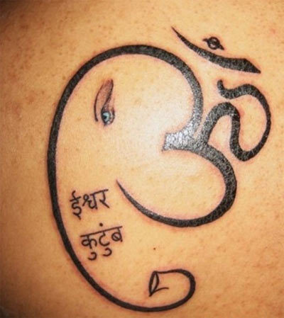 Om Ganesh tattoo