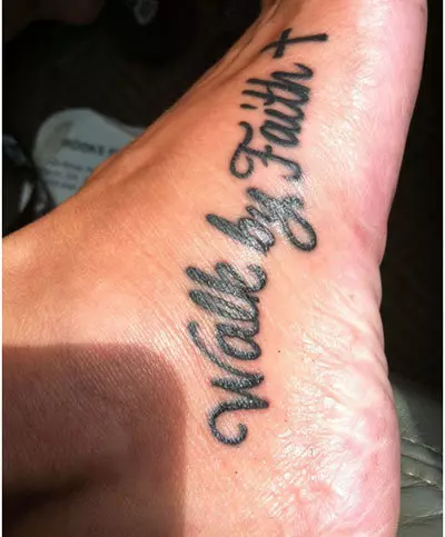 quotes foot tattoo