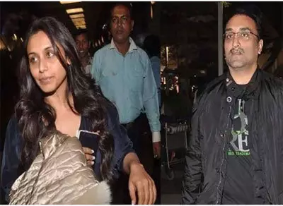 Rani mukherjee without makeup with Aditya Chopra