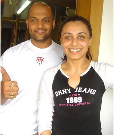 Rani mukherjee without makeup with her fitness trainer