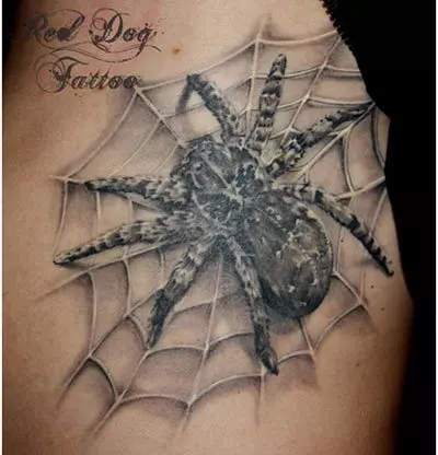 Spider inside web tattoo design