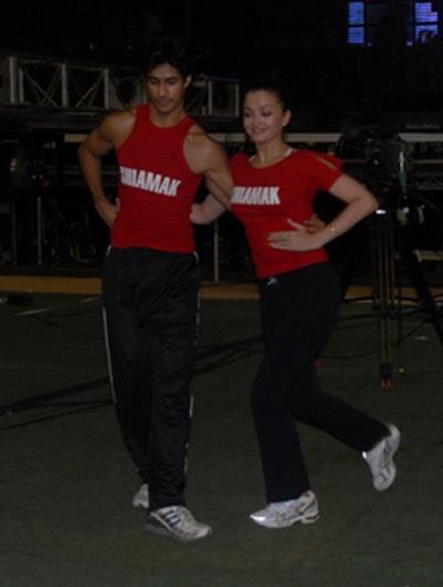 Aishwarya Rai without makeup at a dance practice session