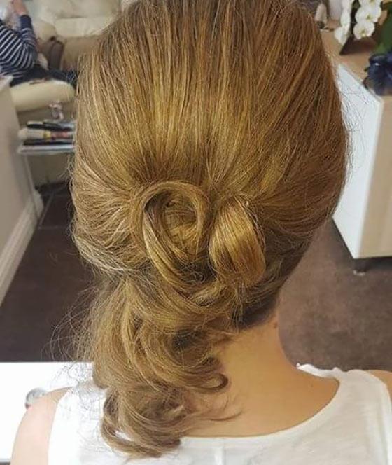 Double twisted half updo for medium hair