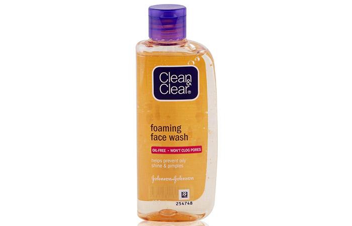 8. Clean And Clear Foaming Face Wash