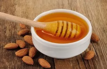 Almond and honey for homemade hand scrub