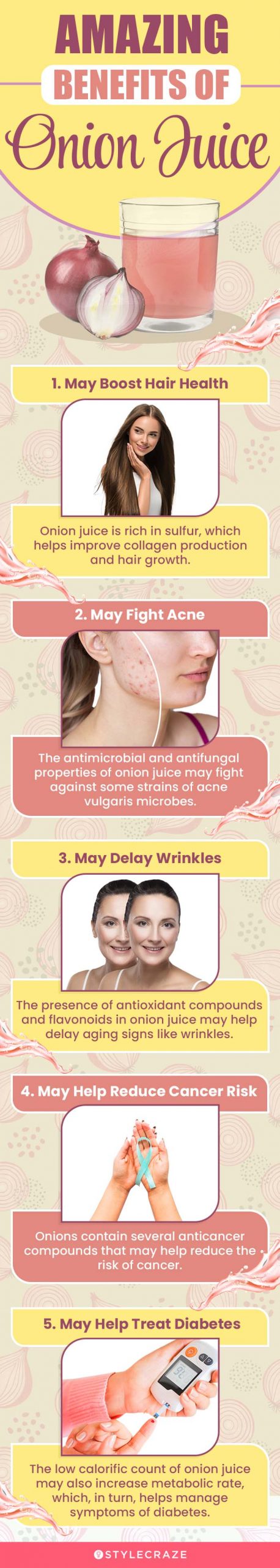 amazing benefits of onion juice (infographic)