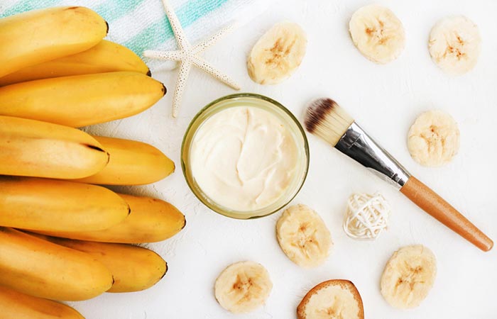 Banana face pack as a natural skin tightening face treatment.