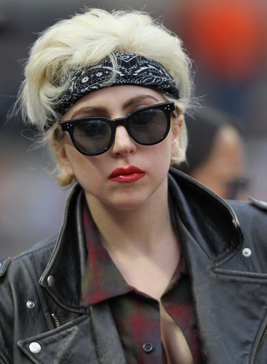 Lady Gaga's bandana hairstyle