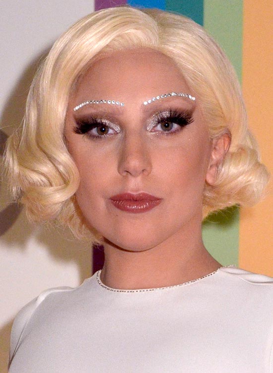 Lady Gaga in blonde bob hairstyle
