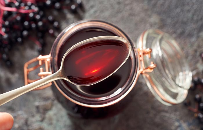 Spoonful of elderberry syrup